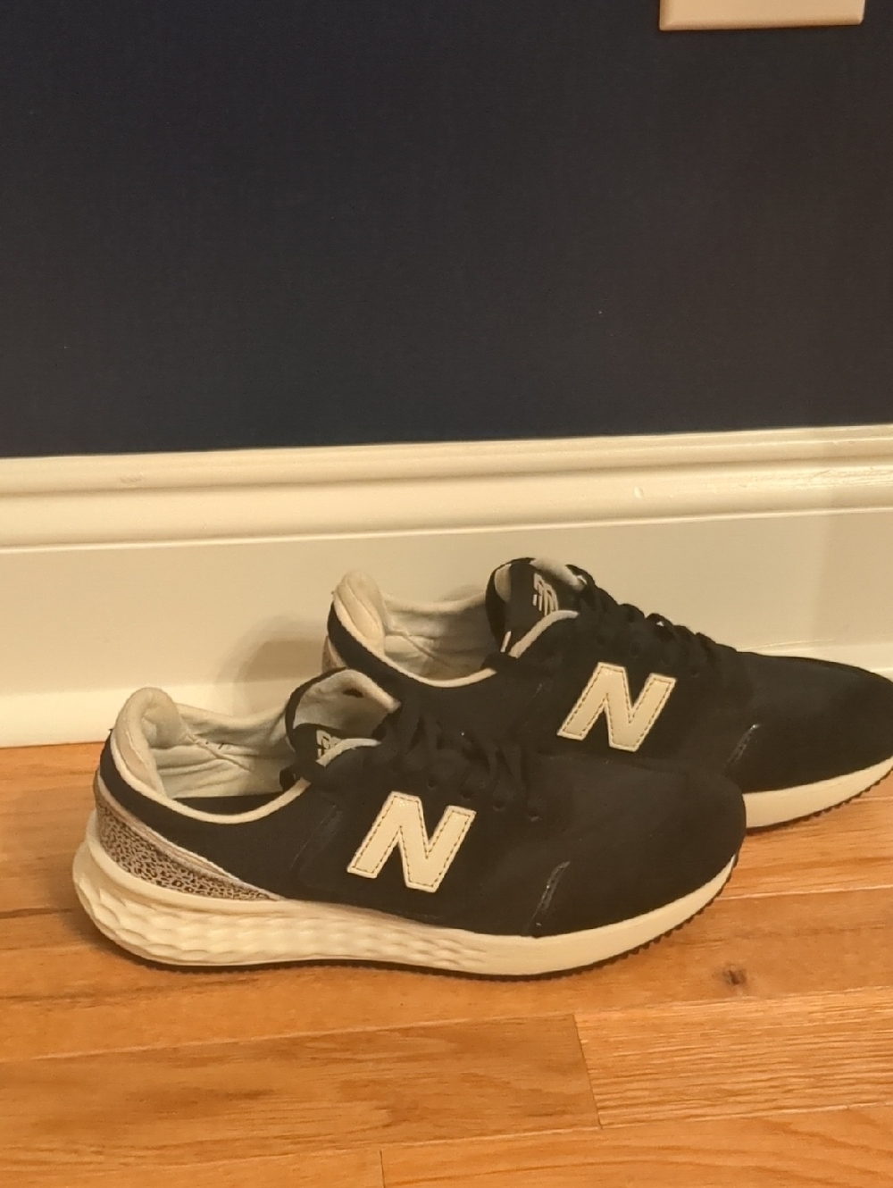New Balance Fresh Foam X70 sneakers in black and white